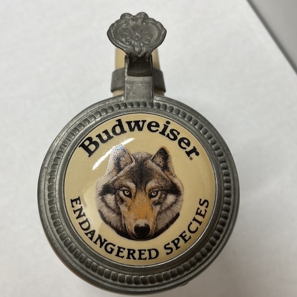 Budweiser Limited Edition Endangered Species Beer Stein - Gray Wolf - Picture 5 of 7